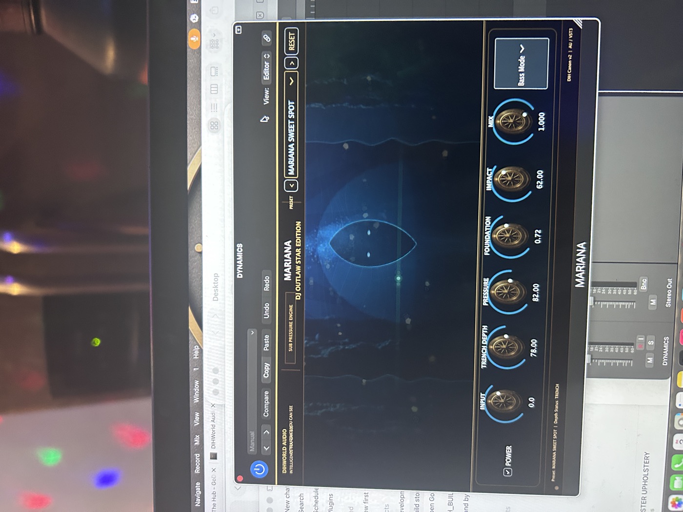Mariana plugin interface in a DAW