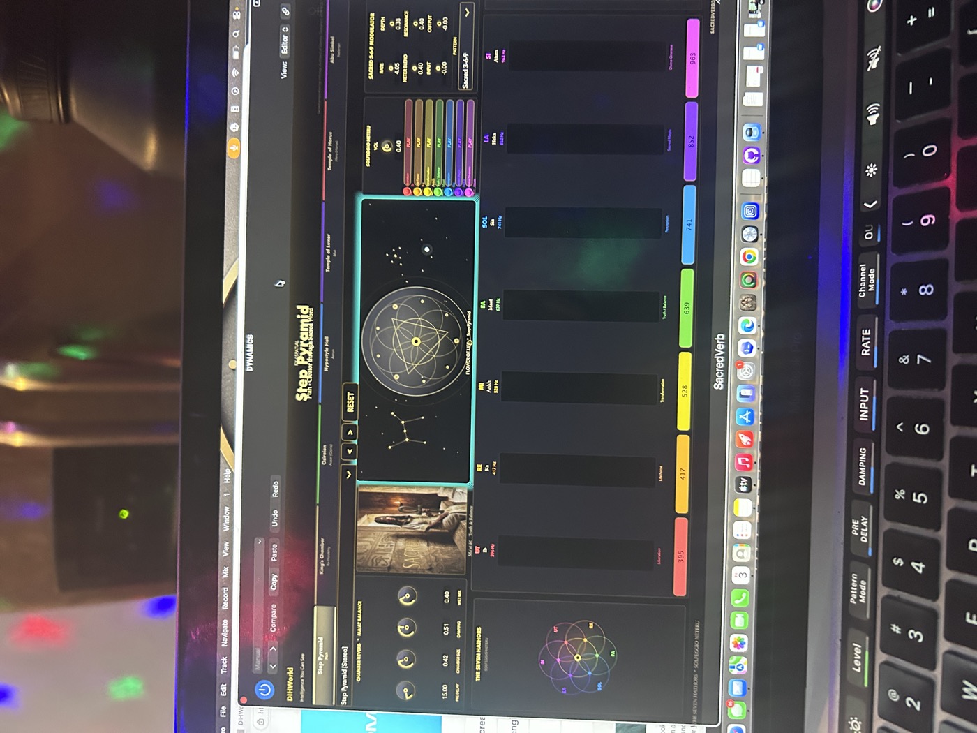 SacredVerb plugin interface in a DAW