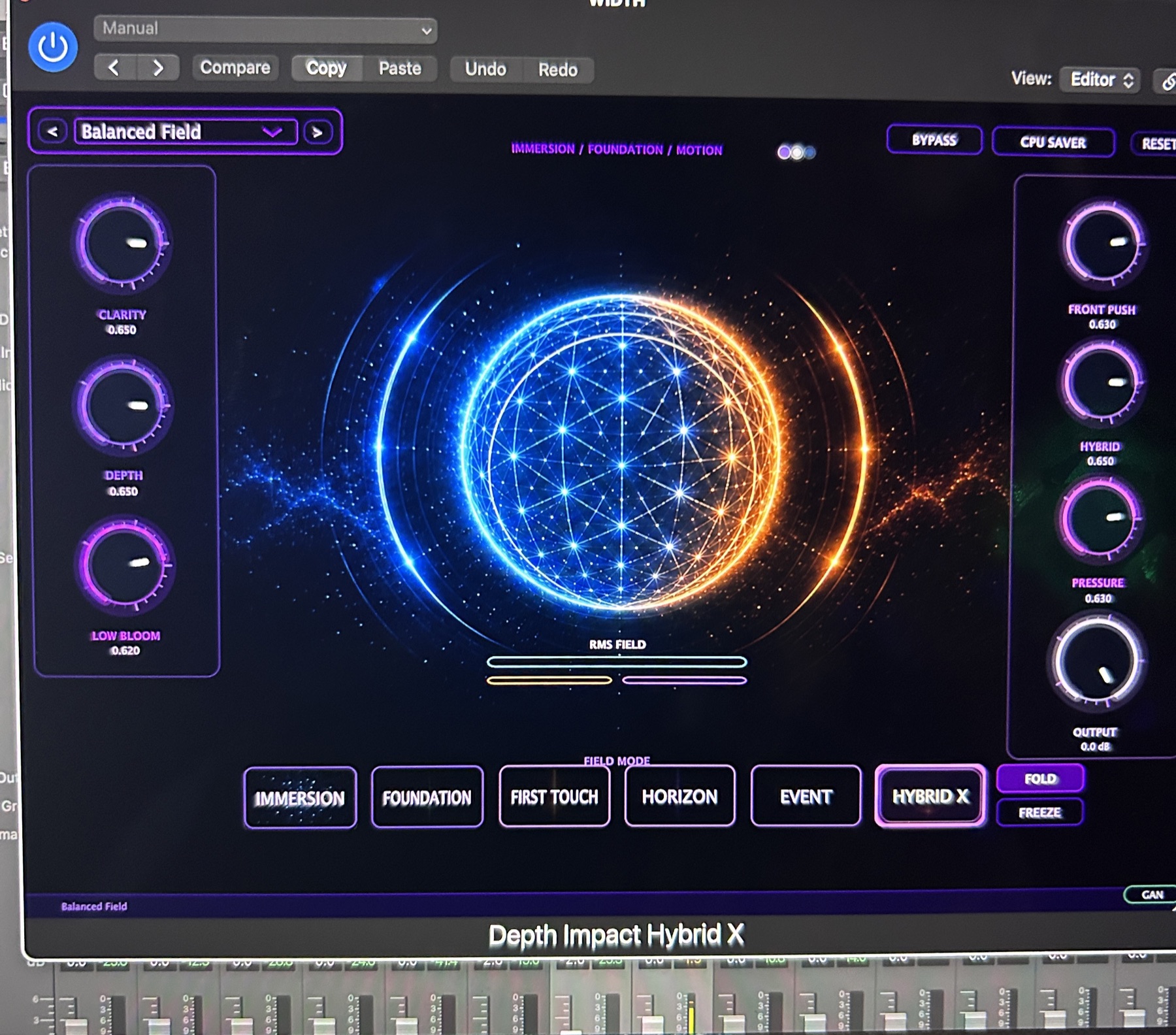 DEPTH IMPACT HYBRID plugin interface
